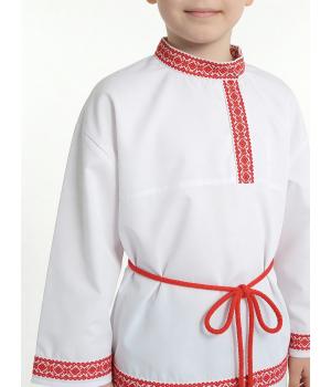 Косоворотка белая на рост 116-122 - хб